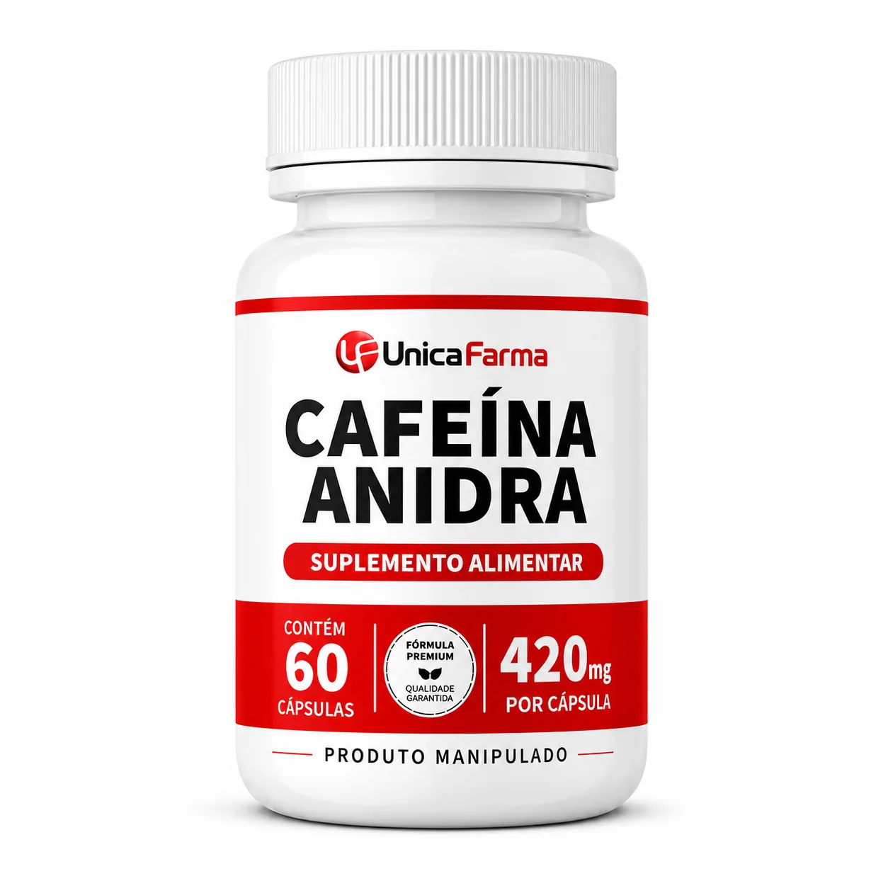 Cafeína Anidra 420mg - 60 Cápsulas