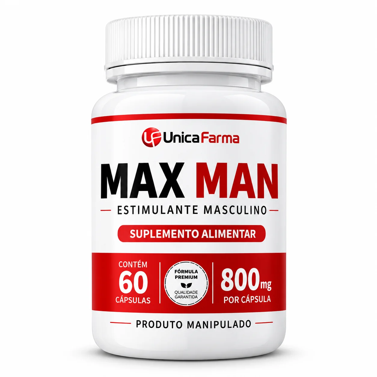Max Man® – Estimulante Masculino Natural - 60 Cápsulas