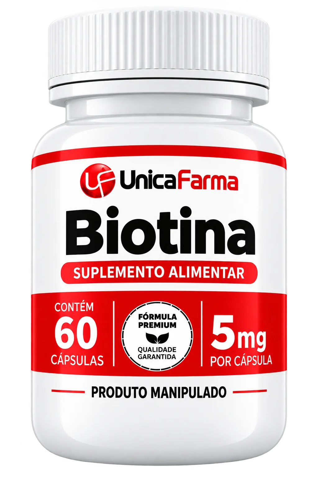 Biotina 5mg - 60 Cápsulas